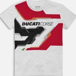NWT Ducati Corse Graphic Racing Spirit T-Shirt Men's Size L White Official